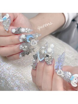 クイーンズビューティーサロン 新宿本店(Queen's beauty salon)/長さだし ビジュ パラジェル