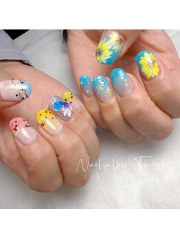 フリージア(Freesia)/お祭りネイル