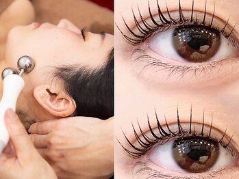 ラナビューティリゾート(Lana Beauty resort)の写真/目元＆輪郭のたるみ改善【小顔筋膜リリース＋まつげパーマ★¥8800】ナチュラルな若見え効果◎シワ予防にも