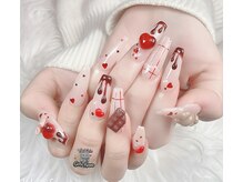 ゴテかわ(GOTE KAWA)/ハートネイル、バレンタイン