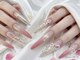 長さだし/持ち込み/マグネット/ワンホン 【Chie nail design 】名古屋栄店の写真/【圧倒的華やかさ】10本長さだし×持ち込み高再現★煌めく大粒パーツ&マグネットで主役級の指先へ♪