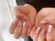キキネイル たまプラーザ店(kikinail)/3.4月定額B フラワーネイル
