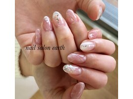 ピンクのニュアンスネイル