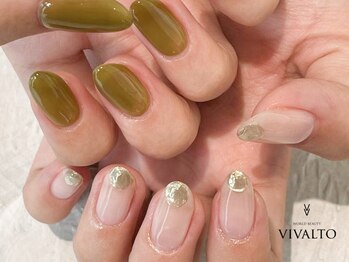 ワールド ビューティ ヴィヴァルト 宝塚店(WORLD BEAUTY VIVALTO)/ニュアンス/秋ネイル