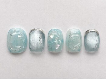 アイネイルズ 池袋店(I-nails)/うるうるブルーネイル