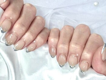 ネイルネージュ 錦糸町(Nail Neige)/ガラスフレンチ(クリアベース)