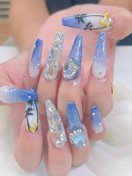 ロングネイル/花火