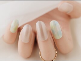 春のマーブルネイル