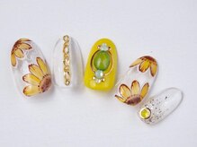 トータルビューティーアンドアズフローラ(Total Beauty & a`s Flora)/クリアひまわりネイル★