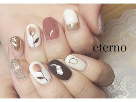 春のレトロフラワーネイル