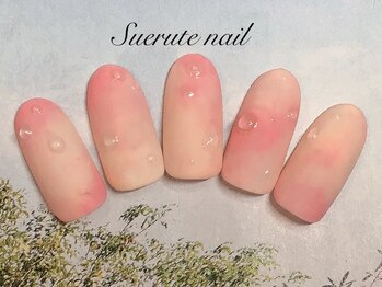 スエルテ ネイルサロン 北千住店/ぷるるん桃ネイル ¥7000
