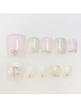 ネイル アンド アイラッシュ ヨンマルニ(Nail&eyelash 402)/☆フットシンプルデザイン☆