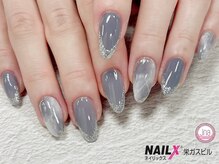 ネイリックス 栄ガスビル(NAILX)/大理石ネイル☆スモーキー