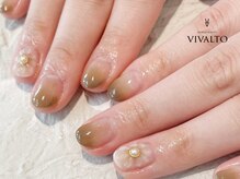 ワールド ビューティ ヴィヴァルト 宝塚店(WORLD BEAUTY VIVALTO)/ぷっくりフラワー/秋ネイル