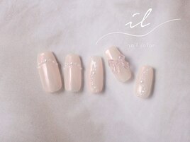白×ミラーネイル