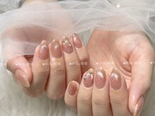 エムプラスネイル 新宿(M+Nail)/チークマグネットフレンチ