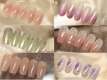 ネイルサロン マリア(nail salon Maria)の写真/【オフ&ケア込】シンプル定額¥7040~★他定額デザイン¥8030も◎デザインはフォトギャラリーをご覧ください♪