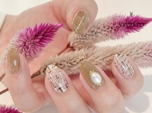 ワールド ビューティ ヴィヴァルト 宝塚店(WORLD BEAUTY VIVALTO)/ツイード/秋ネイル