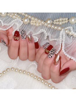 アイカ(Aika)/フラッシュレオパードネイル