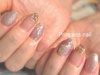 プリンセスネイル(Princess nail)/ピンクニュアンス天然石10400