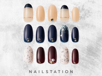 ネイルステーション ルミネ横浜店(NAIL STATION)の写真/＜パラジェル登録サロン＞初回オフ無料！シンプル～ニュアンスなどデザイン多数♪人気の定額メニュー☆