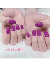 ネイルサロン 優/鮮やか紫