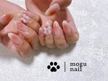 モグネイル(Mogunail)/リボンチークネイル /春ネイル