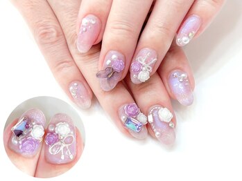 ネイルコレクション ベビーピンク(Baby Pink)/ジェル放題★量産：薔薇ネイル