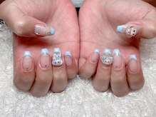 レアネイル 新宿(le'a nail)/アイスブルーフレンチネイル