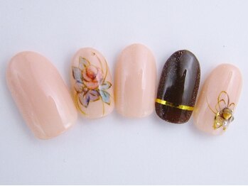 ネイルサロン ドレリッチ 大宮店(drerich)/ヴィンテージフラワー手描き