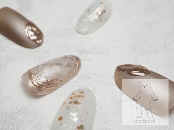 オトナネイル(otona nail)/ミラー天然石ニュアンスネイル