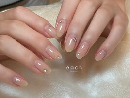 ワンカラー×ビジュー