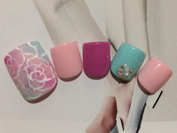 ネイルサロン リリオ(Nail Salon Ririo)/お花アートフットネイル