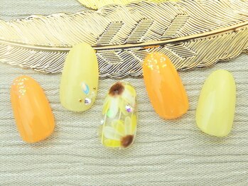 ネイルズガッシュ 大森駅前店(NAILs GUSH)/キラキラ向日葵*
