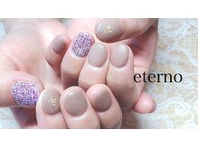 エテル(eterno)/ツイード柄ネイル