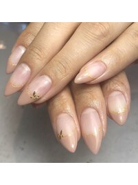 ピンクベージュフレンチネイル
