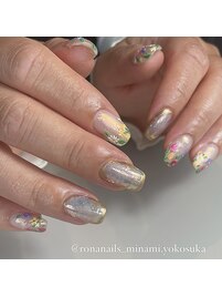 手描きフラワーアート