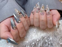 レアネイル 新宿(le'a nail)/ミラーマーメイドネイル