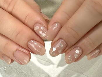 ハートホログラムネイル