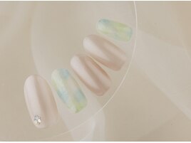 春のマーブルネイル