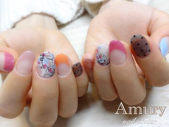 アミュリー ネイル アトリエ(Amury nail atelier)/おまかせシンプルネイルコース♪
