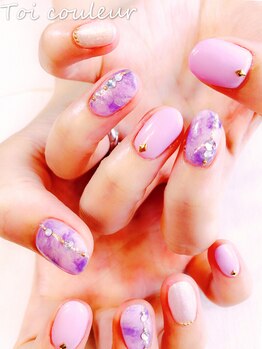 オトナ可愛いネイルデザイン Pg ネイルサロン トワクルール Nail Salon Toi Couleur のフォトギャラリー ホットペッパービューティー