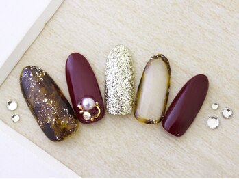 ネイルサロンフォーユー(for u)/キャメル囲みべっ甲￥６９８０