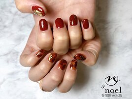 べっこう×ボルドーネイル