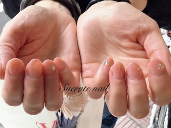 スエルテ ネイルサロン 北千住店/大人上品ブライダルネイル ¥7000
