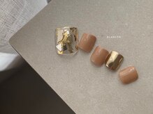 ネイルサロン ブランロール 三軒茶屋店(Blanl'or)/ゴールドガラスネイル