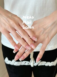 シンプル　ネーディーネイル