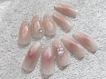 ビーエスネイル 金山店(bs-nail)/大人可愛いチークネイル