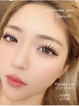 アプロディー 浦添本店/フラットラッシュ140本【LED可】