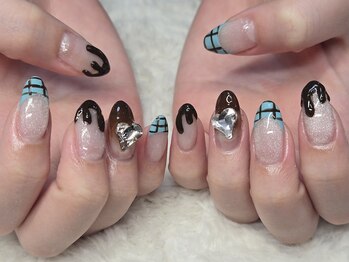 バレンタインネイル